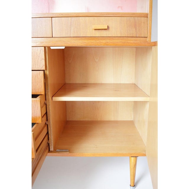 Mid-Century Oak Sideboard and Bookcase, Former Czechoslovakia, 1962 For Sale - Image 10 of 18