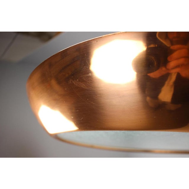 Bauhaus UFO Pendant Light in Copper by Josef Hurka for Drupol, 1930s For Sale - Image 6 of 12