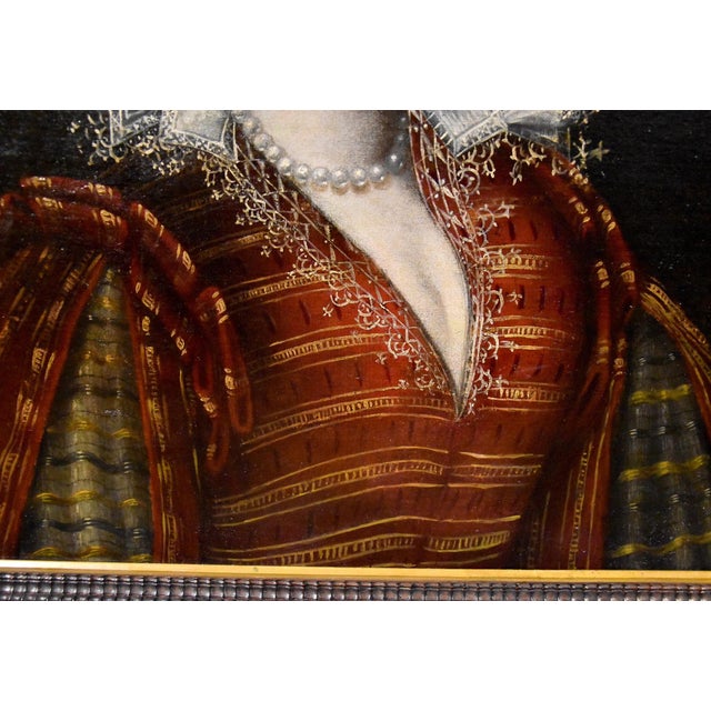 16th Century Scipione Pulzone / Il Gaetano, Portrait of Bianca Cappello, 1590, Oil on Canvas For Sale - Image 5 of 11