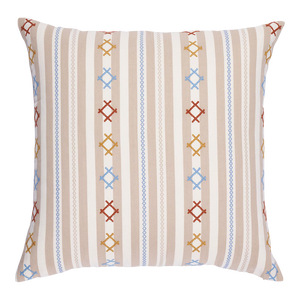 Schumacher Rhodes Stripe 24" Pillow in Neutral
