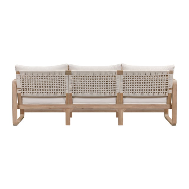 Palata Cream Performance Fabric Outdoor Sofa For Sale - Image 4 of 9