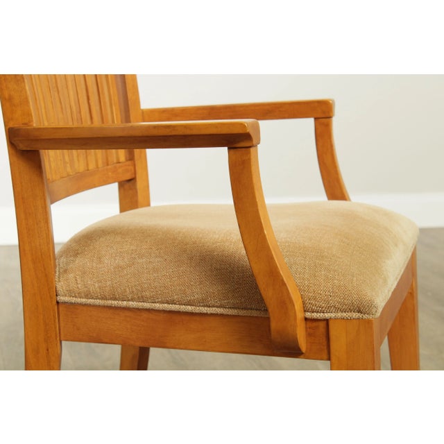 Ethan Allen "New Impressions" Maple Slat Back Armchairs a Pair Chairish