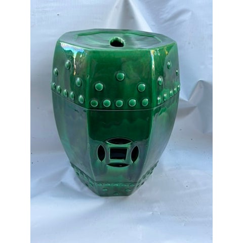 Chinoiserie Green Glazed Garden Seat For Sale - Image 3 of 9
