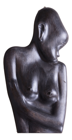 African Wall Decor in Lacquered Ebony, 1920s