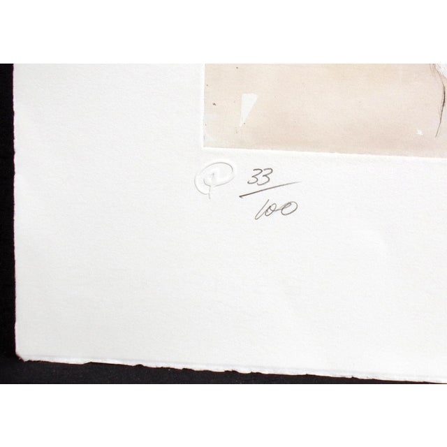 1980s William Papas "Rancheros, Santa Ynez Valley" Hand Colored Etching Art Print For Sale - Image 5 of 6