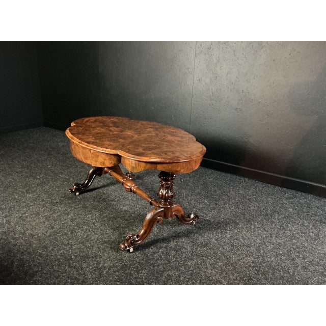 Brown Antique Coffee Table, 1865 For Sale - Image 8 of 8