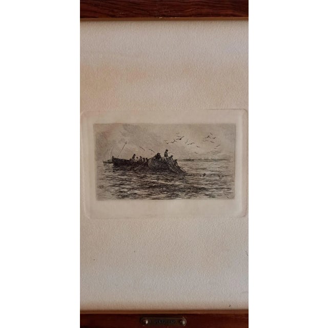 T. Campuzano Y Aguirre, with the Nets, 1894, Engraving, Framed For Sale - Image 7 of 10