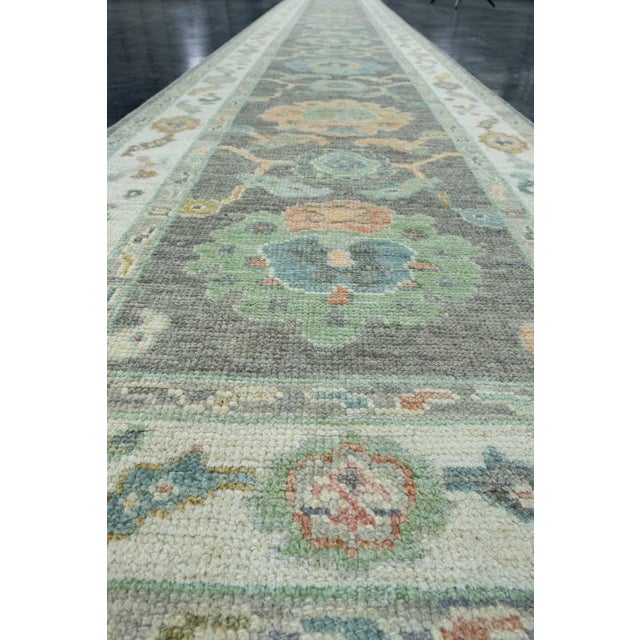 Turkish Oushak Runner Rug 2'11" x 20'9" #17225 For Sale - Image 4 of 8