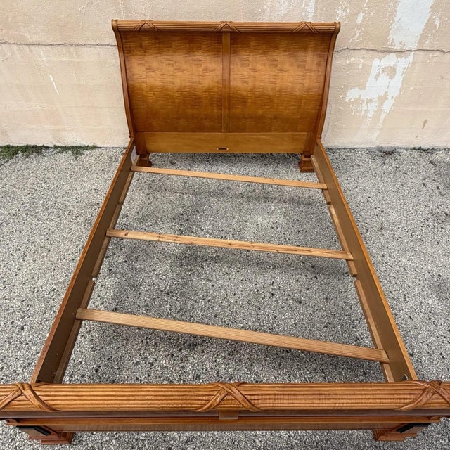 Thomasville Grand Classics Neoclassical Empire Queen Size Maple Wood Sleigh Bed For Sale - Image 11 of 18