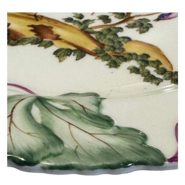 Port Royal Bird Peacock Cherry Blossom Leaf Plate This lovely Decorative Plates, feature a vibrant Border, delicate Cream...
