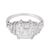 Contemporary 1950s Mid Century Gia 2.70 Carat Square Emerald Cut Diamond Platinum Engagement Ring, Size 4 For Sale - Image 3 of 7