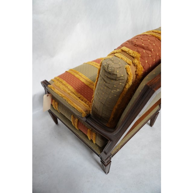 1990s William Switzer Louis XVI Continental Upholstered Armchair For Sale - Image 15 of 18