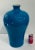 Large Blue Glaze Porcelain Vases Pair For Sale - Image 4 of 5