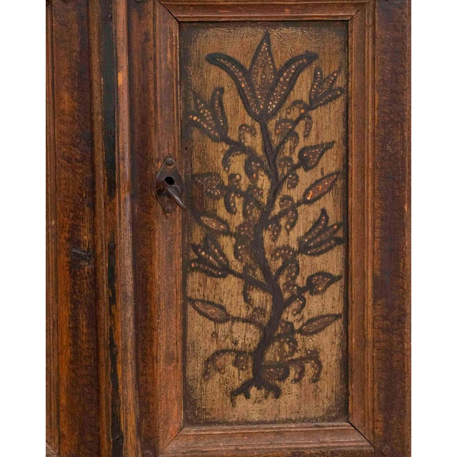 Original 19th-Century Painted Wall Cabinet with Two Doors and One Drawer For Sale In Atlanta - Image 6 of 12