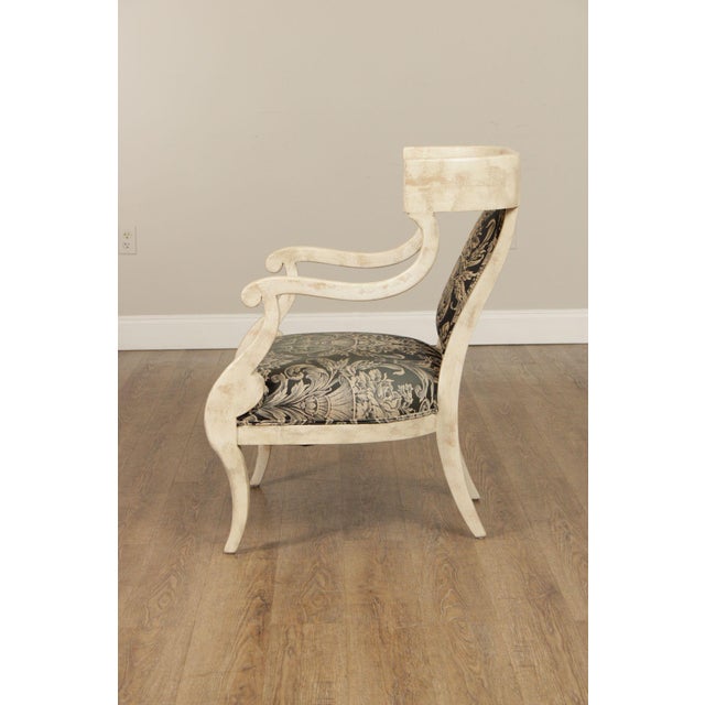 Regency Style Pair Of Painted Fauteuil Armchairs For Sale - Image 12 of 18