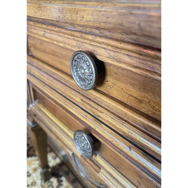 Brass Mid Century Drexel Francesca Side Table Nightstand For Sale - Image 8 of 10