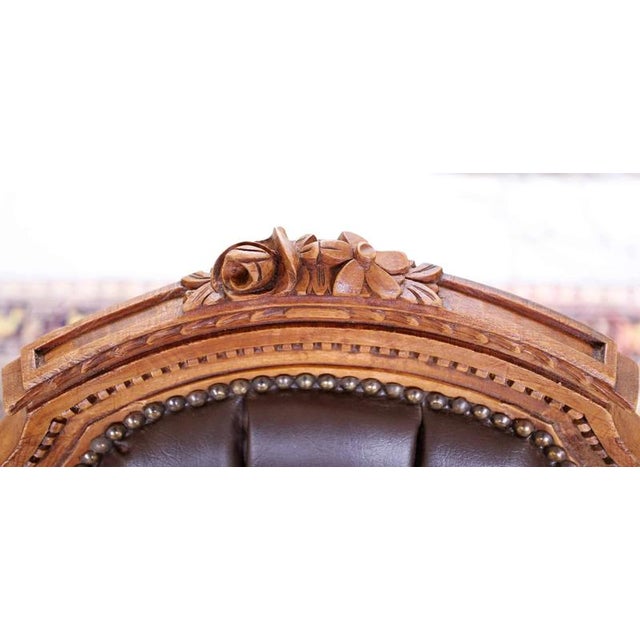 Carved Armchairs in Oak, Set of 4 For Sale - Image 4 of 7
