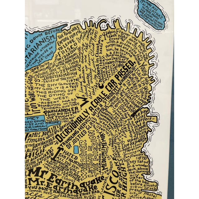 Paper Ian Huebert for Rumpus Literary City Map of San Francisco, Framed For Sale - Image 7 of 12