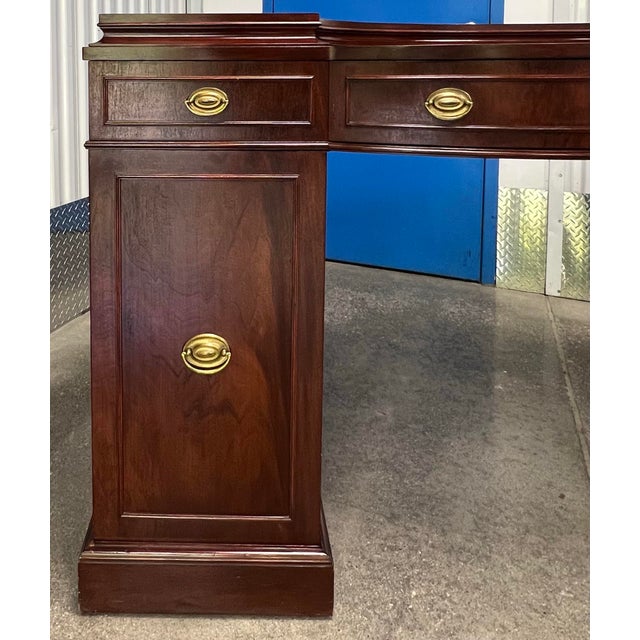 1940s Vintage 1940’s Mahogany Double Pedestal Sideboard For Sale - Image 5 of 12