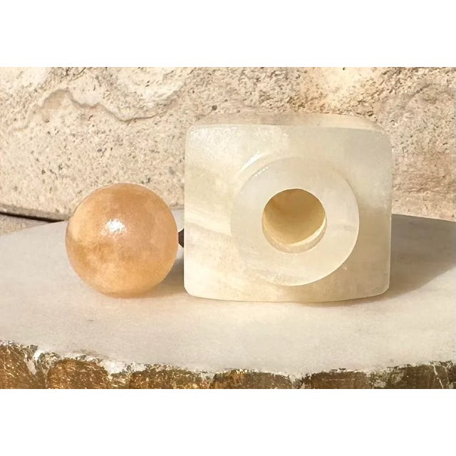 Antique White Jade Art Deco Snuff Bottle With Stopper & Spoon For Sale - Image 4 of 12