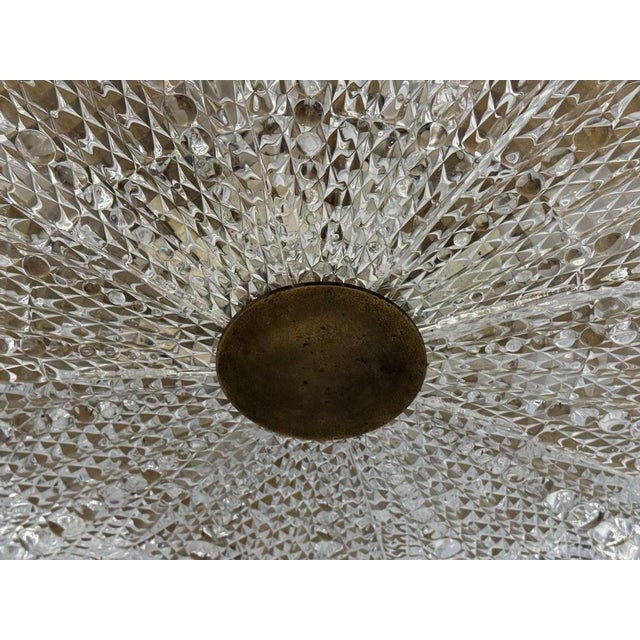 1960s Carl Fagerlund, Pendant Light, Textured Glass, Brass For Sale - Image 10 of 15