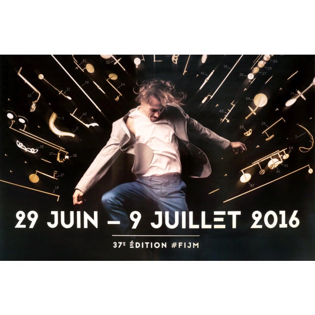 Contemporary 2016 Original Montreal International Jazz Festival Poster (Man With Saxophone) For Sale - Image 3 of 4