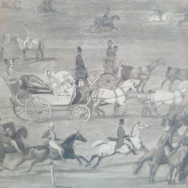 Unknown, Horse Races at Chantilly, 19th Century, Lithograph For Sale - Image 17 of 18