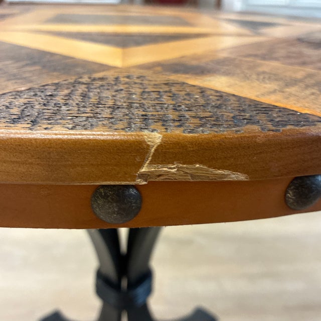 Late 20th Century Late 20th Century Western Heritage Ghostwood and Wrought Iron Saloon Side Table For Sale - Image 5 of 5