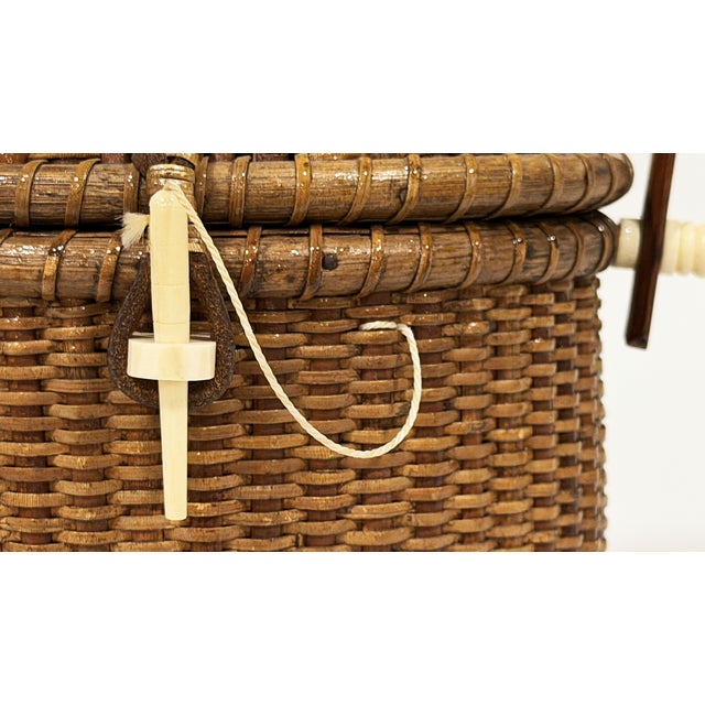Vintage Farnum Nantucket Basket With Boca Grande Lighthouse For Sale - Image 13 of 16