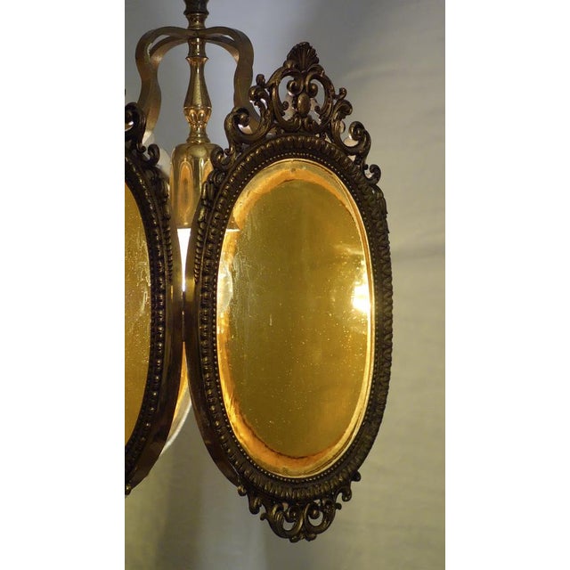 Brown Messing Glass Hanging Lamp, 1960s For Sale - Image 8 of 18