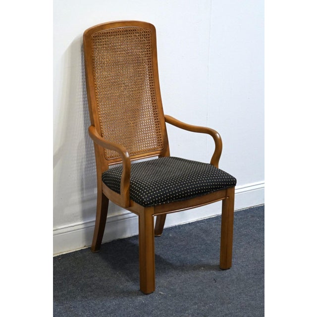 Late 20th Century Bernhardt Furniture Contemporary Modern Cane Back Dining Arm Chair 275-521 For Sale - Image 5 of 11
