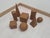 Mid-Century Modern Wooden Geometric-Shape Ornaments in Brown Lacquer from Molteni, 1990s, Set of 8 For Sale - Image 3 of 17