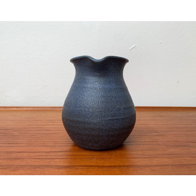 Vintage German Blue Ceramic Jug, 1970s For Sale - Image 3 of 18