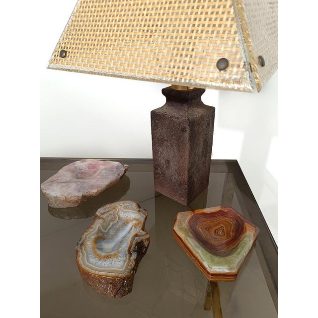 Vintage Freeform Ashtray in Natural Carved Agate, 1970s For Sale - Image 3 of 17