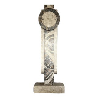 Art Deco Revival Marble Grandfather Clock from Maitland-Smith, 1990s For Sale