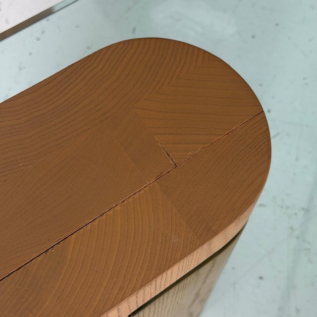 Late 20th Century Late 20th Century Studio Made Oak/Glass Coffee Table For Sale - Image 5 of 6