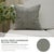 Gray Fabdivine Handmade Block Print Linen Blend Throw Pillow Cover 22x22– Hariyali Green Floral Design For Sale - Image 8 of 9