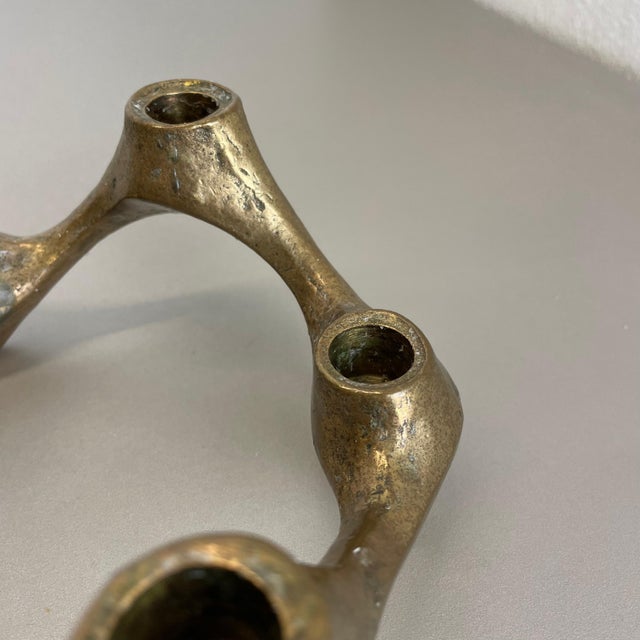 Mid-Century Brutalist Bronze Candleholder from Michael Harjes, Germany, 1960s For Sale - Image 11 of 18