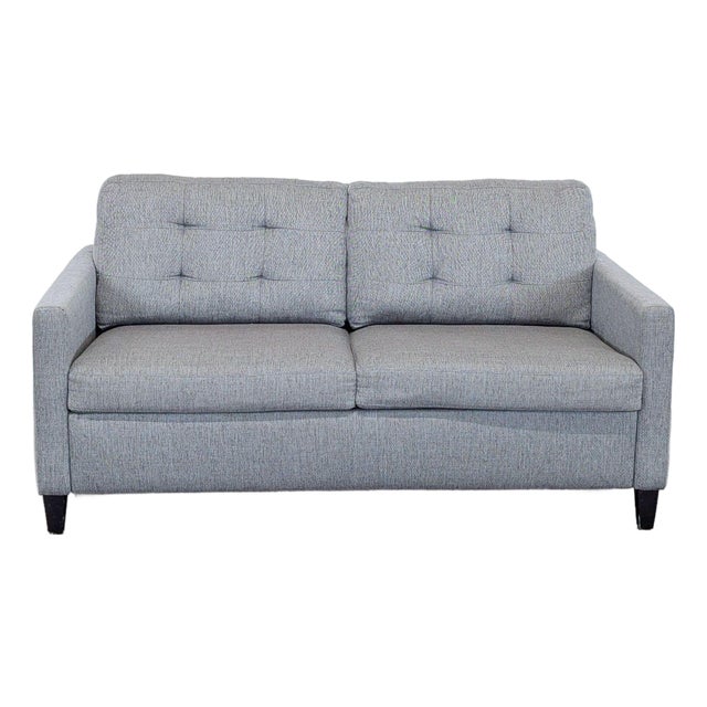 Crate and Barrel Modern Gray Sleeper Sofa Convertible Bed For Sale
