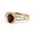 Natural Garnet Promise Ring – 18k Gold Plated Split Shank Birthstone Ring Us 7 For Sale - Image 4 of 5
