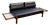 Loveseat With Extendable Side Tables in Hardwood & Leather, Gelli, 1960s For Sale
