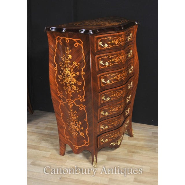 Traditional French Empire Bombe Chests and Drawers For Sale - Image 3 of 9