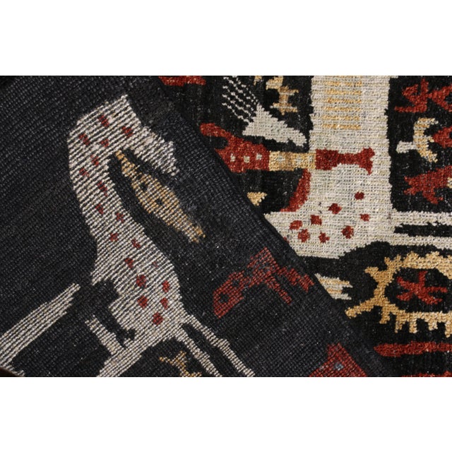 Not Yet Made - Made To Order Handknotted Horse and Hunter Rug in Black, 3'x4' For Sale - Image 5 of 6
