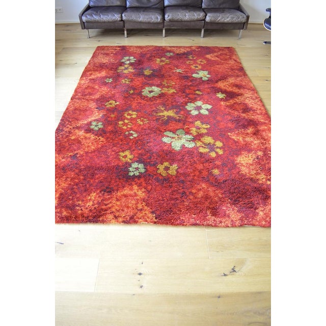 Vintage German Floral Rug, 1970s For Sale - Image 3 of 8