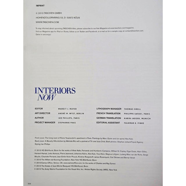 2013 Taschen Design Book, "Interiors Now 3", Ian Phillips, Author, Margit J. Mayer For Sale - Image 18 of 18