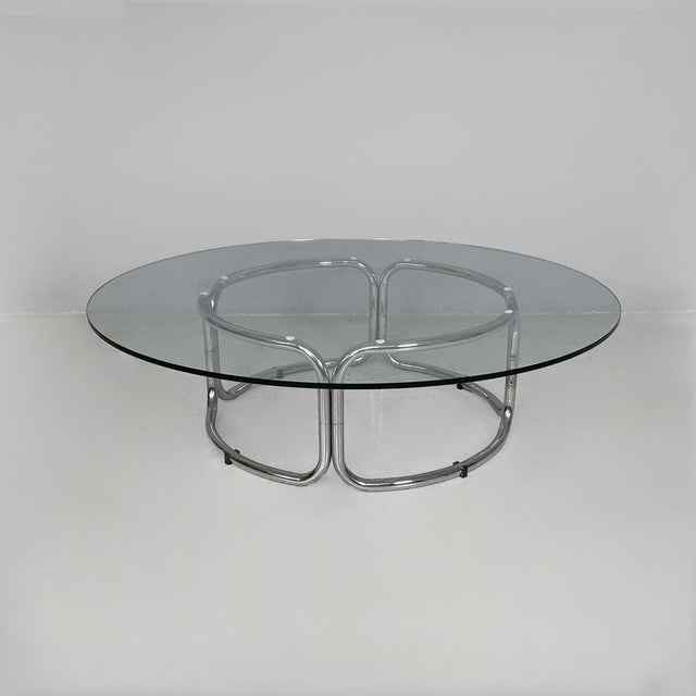 Italian Modern Coffee Table in Steel and Glass, 1970s For Sale - Image 13 of 13