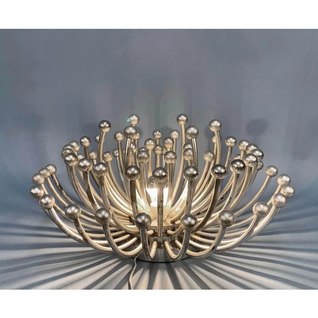 Silver Mid-Century Italian Pistillo Table Lamp by Studio Tetrarch for Valenti, 1969 For Sale - Image 8 of 18