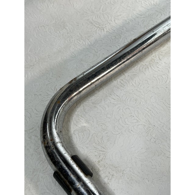 Black 1970s Chrome and Leather Tubular Dining Chairs - Set of 4 For Sale - Image 8 of 11