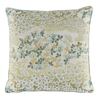 Schumacher Lorene Pillow In Leaf For Sale