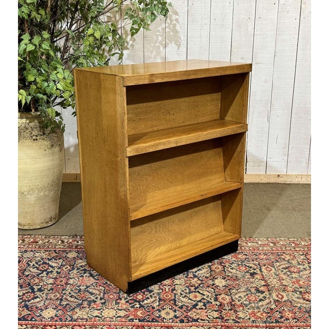 English Double-Sided Oak School Library Bookcase For Sale - Image 3 of 14